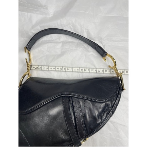 Vintage Black Dior Saddle Bag with Gold Hardware - Picture 7 of 9